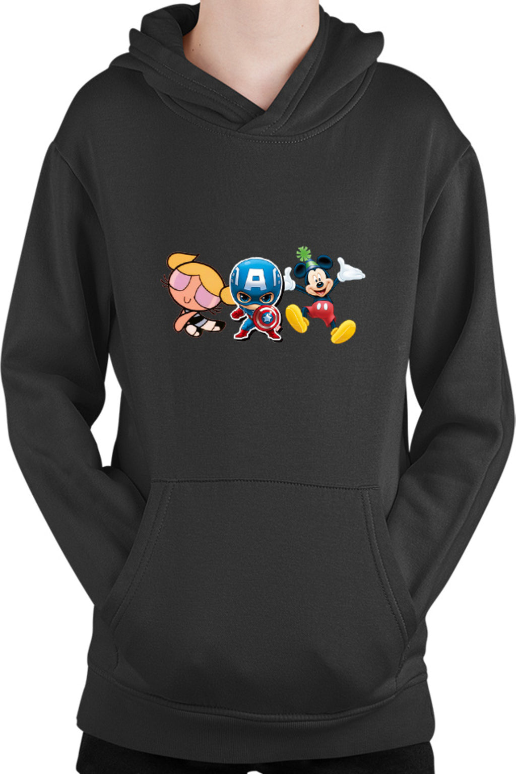 Hanorac copii Captain America Chibi Small Cute Mickey Mouse Powerpuff
