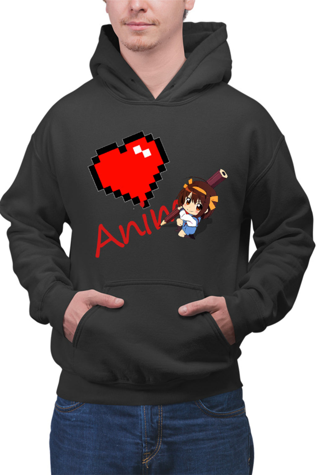 Hanorac barbati Haruhi Suzumiya Love Anime Minecraft Write School