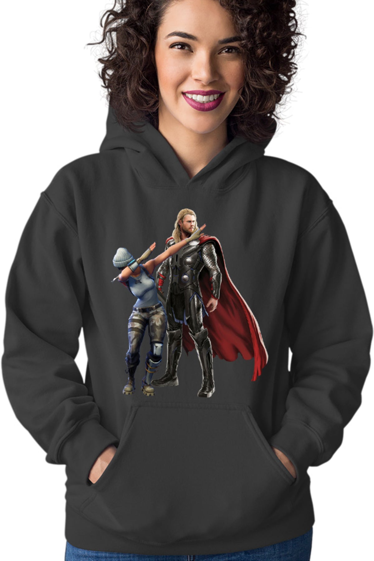 Hanorac dama Fortnite Dub Meme Thor Hammer