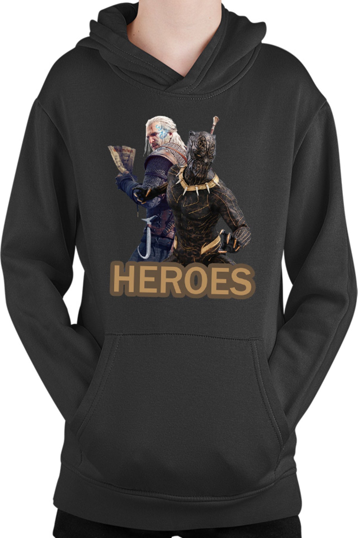 Hanorac copii Black Panther Witcher Gerald Vampires Medieval