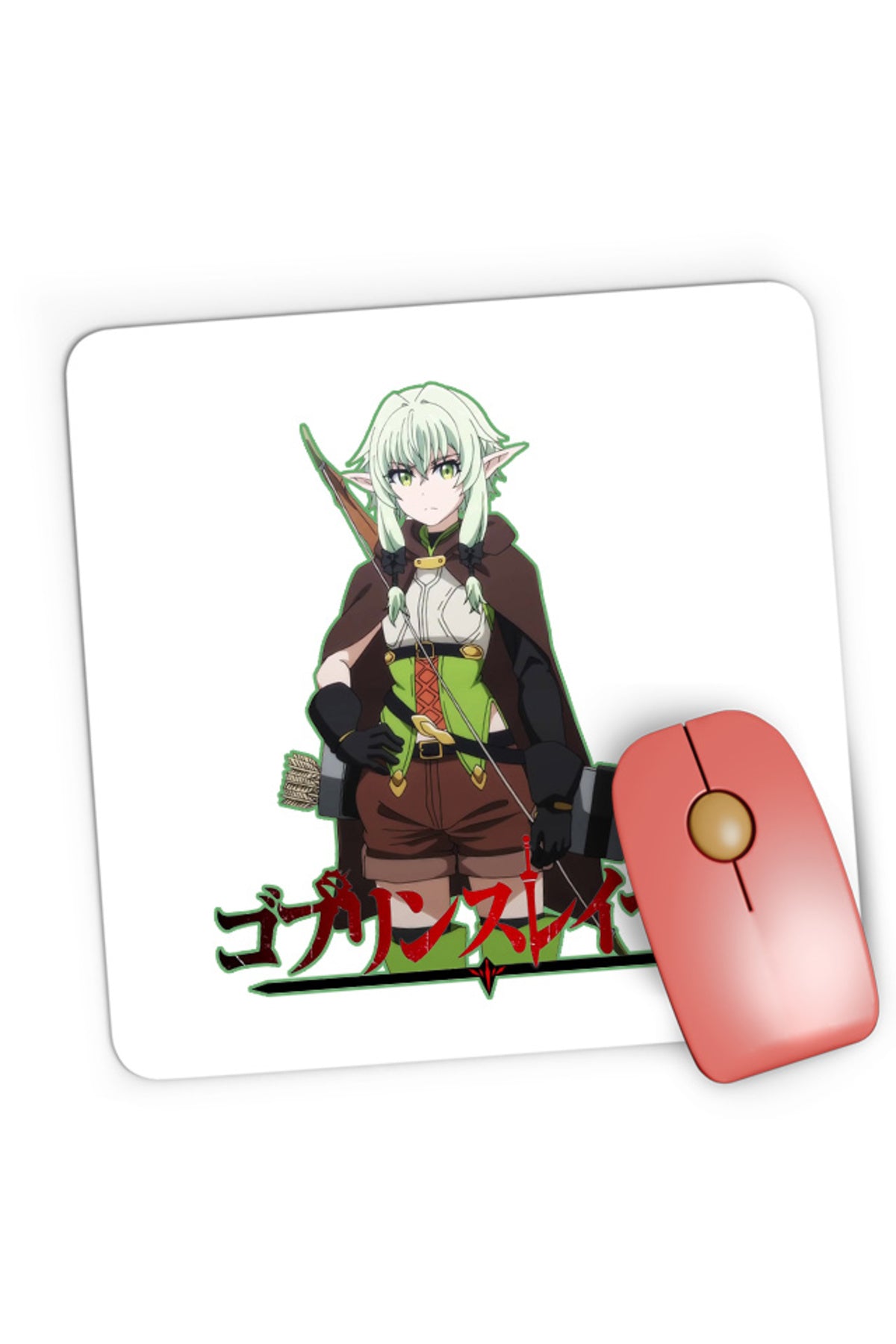 Mousepad Gaming Goblin Slayer Magical Elf Bow Archer Otaku Demon, 21x19 cm