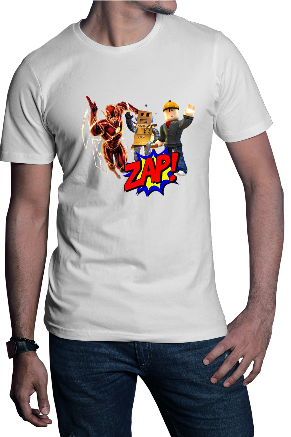 Tricou barbati The Flash Roblox Studio Platforme Desene