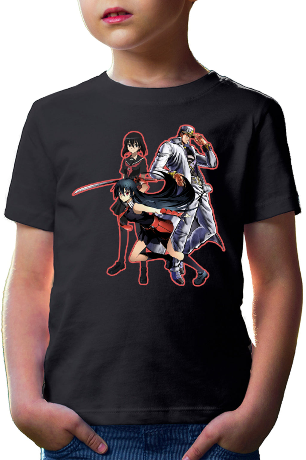 Tricou copii Akame ga Kill Kurome Jotaro Jojo's Bizarre Super Power Family