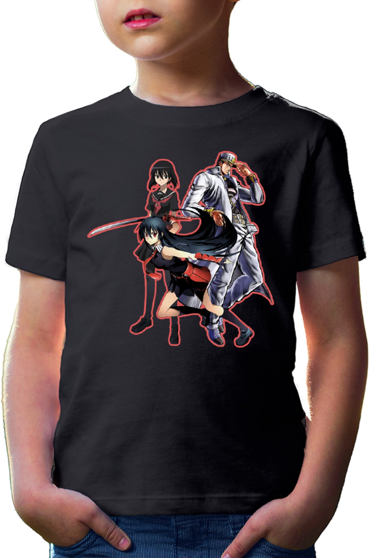 Tricou copii Akame ga Kill Kurome Jotaro Jojo's Bizarre Super Power Family