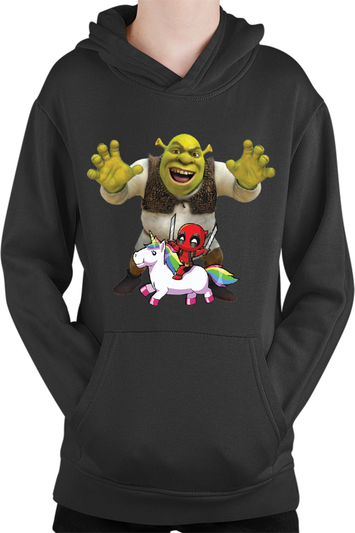 Hanorac copii Shrek Deadpool Scary Unicorn