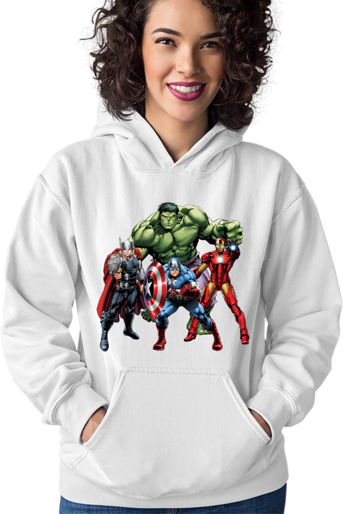 Hanorac dama Thor Hulk Ironman Captain America Cool Pose Animation