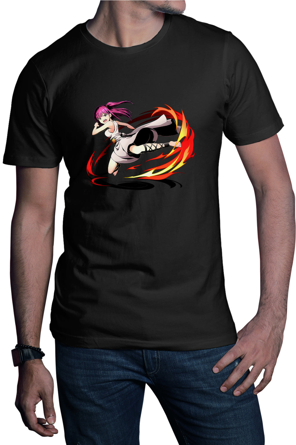 Tricou barbati Magi The Labyrinth of Magic Morgiana Fight Leg Fire