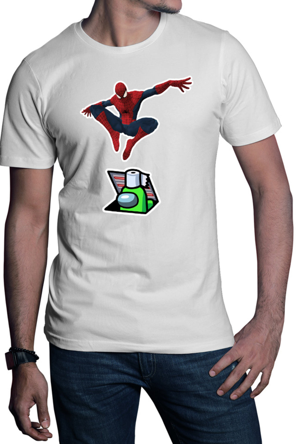 Tricou barbati Spiderman Us Suspicious Vent Paper Jump Surprise