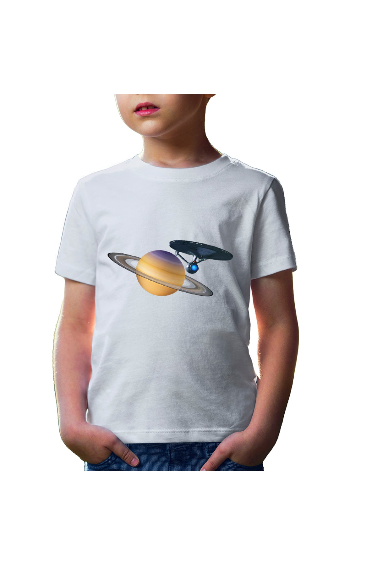 Tricou copii Star Trek Enterprise Saturn Solar System Voyager