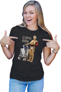 Tricou dama Star Wars Robots BB8 S3PO Droid