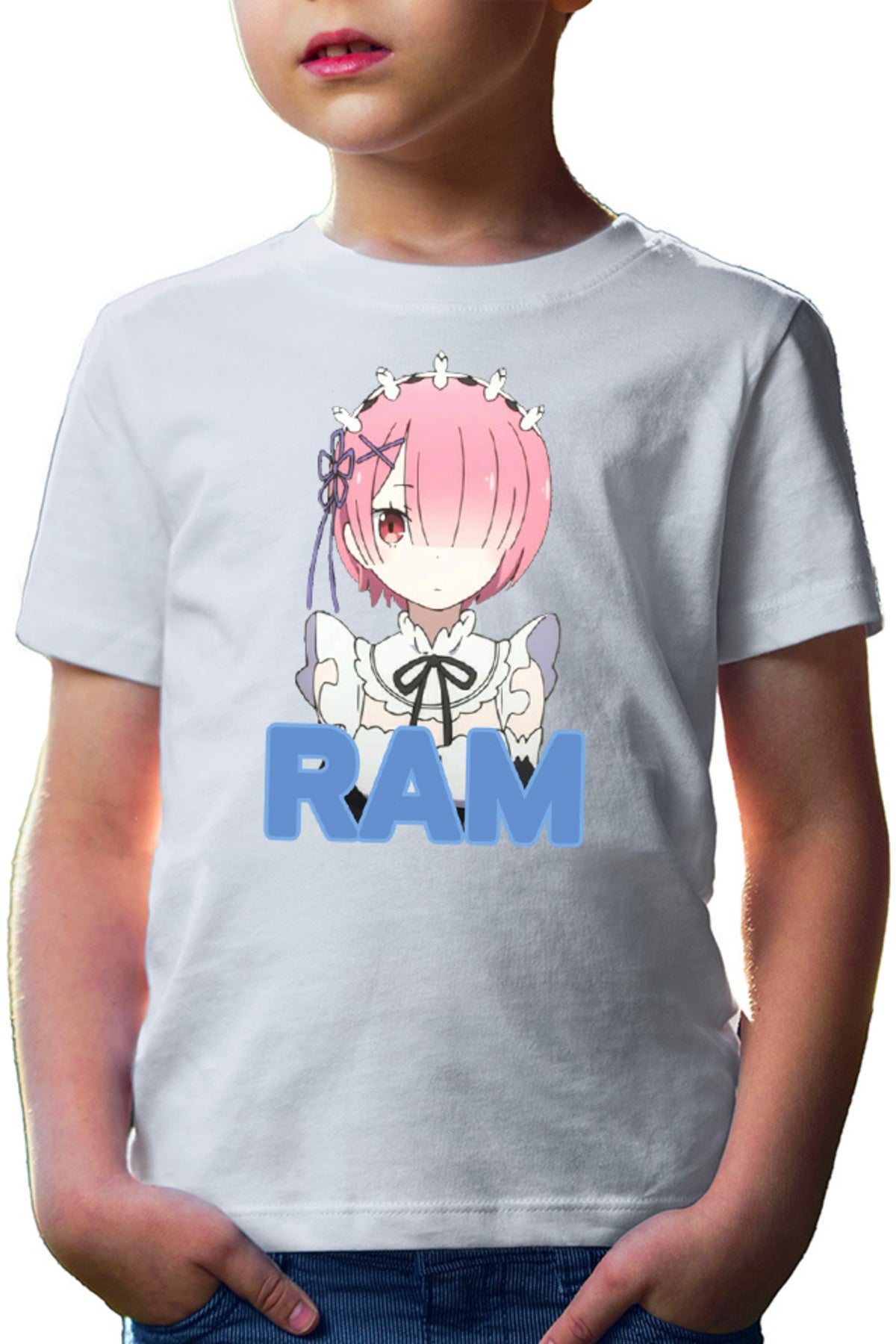 Tricou copii Re Zero RAM Sister Isekai Paranormal Demon Time Travel