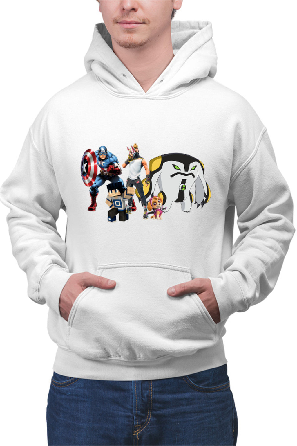 Hanorac barbati Captain America Fortnite Fox Skin Minecraft Steve Paw Patrol