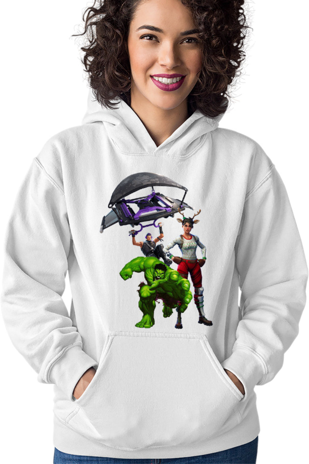 Hanorac dama Hulk Fortnite Jump Parachute America Captain