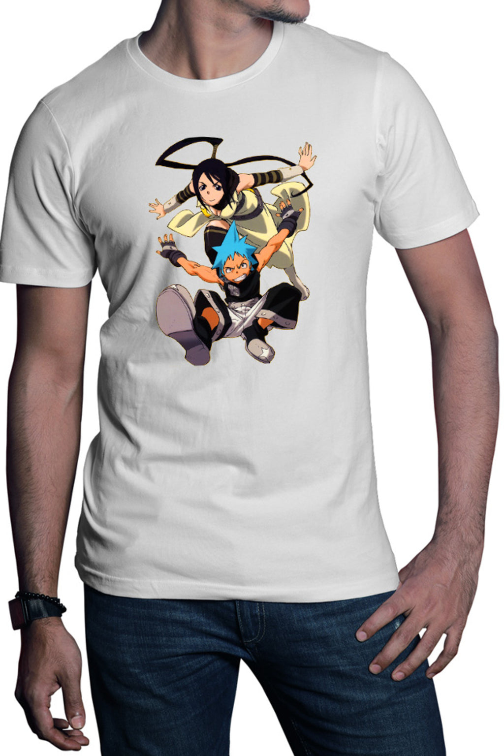 Tricou barbati Soul Eater Black Star Tsubaki Partner Supranatural Anime