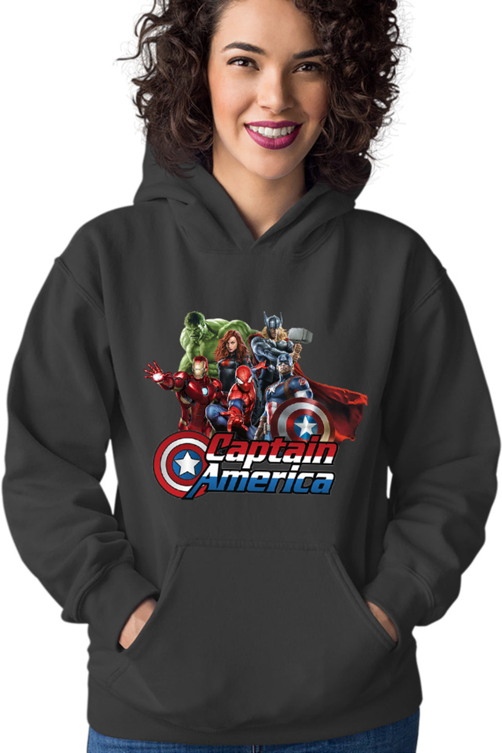 Hanorac dama Captain America Hulk Iron Man Catgirl Marvel DC Comics