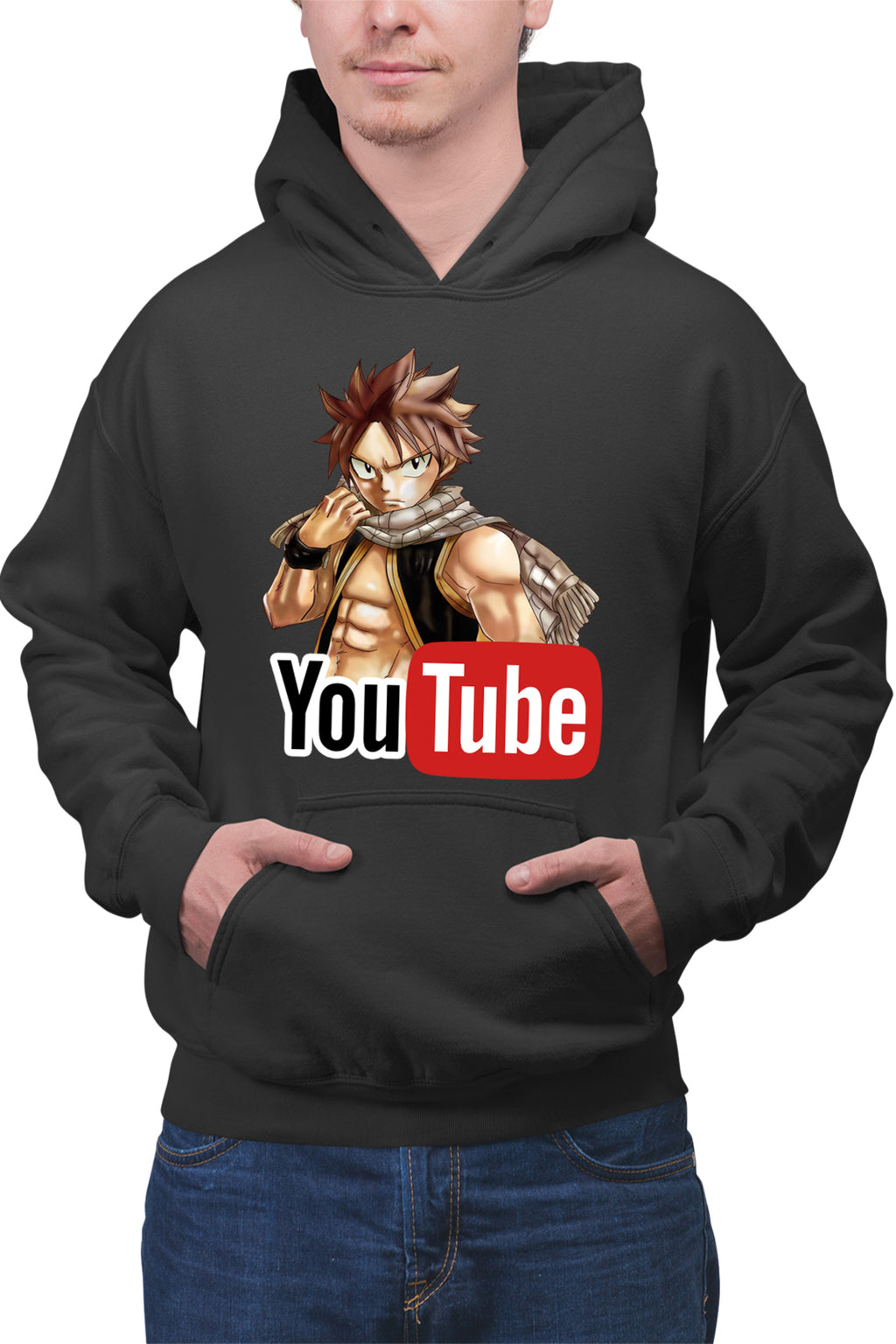 Hanorac barbati Fairy Tail Youtube Creator Duplo Natsu