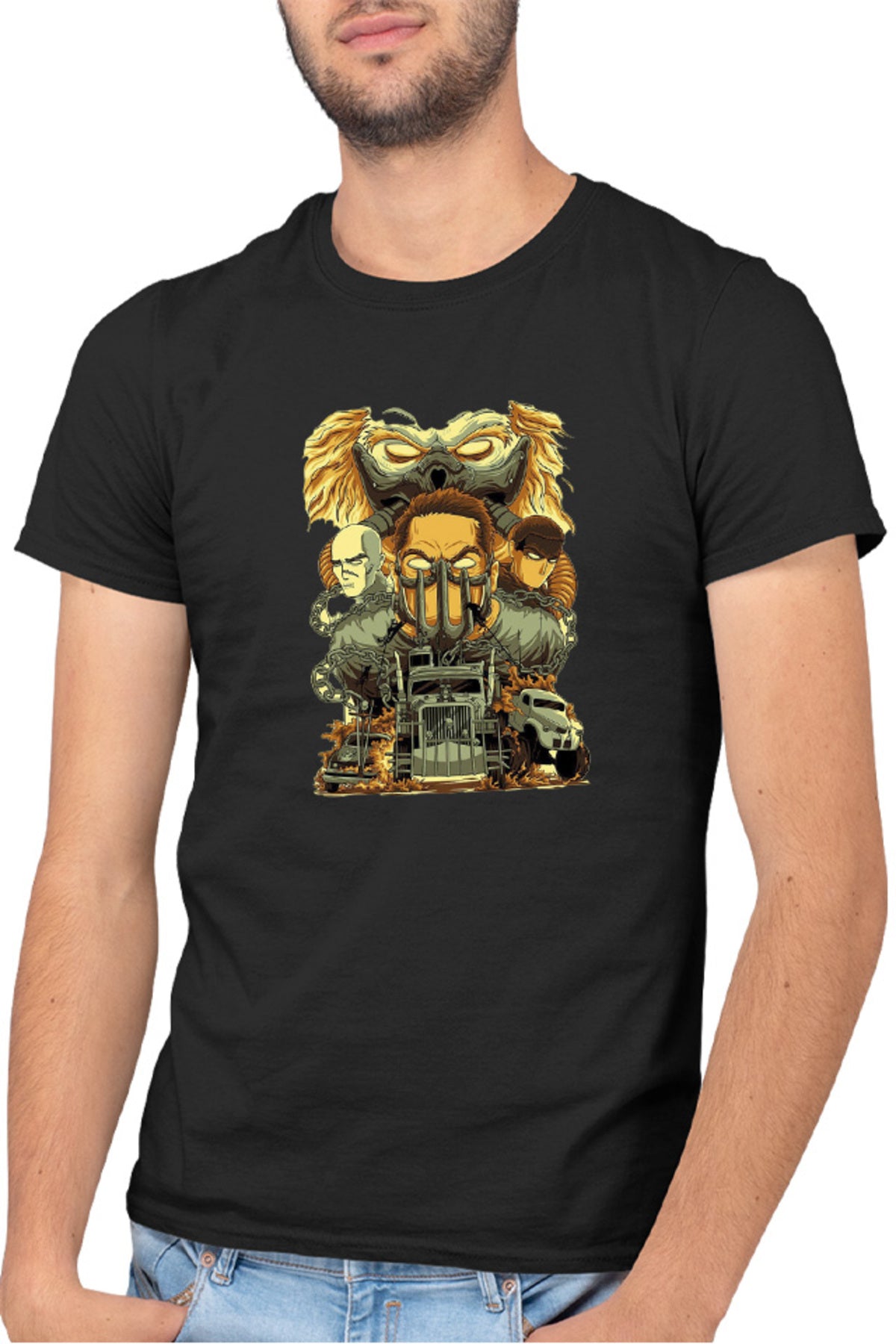 Tricou barbati Mad Max Post Apocaliptic Mel Gibson Societal Collapse