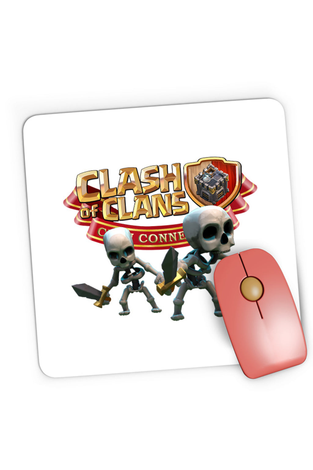 Mousepad Gaming Clash of Clans Skeletons Team Tank Sword Fighters Logo, 21x19 cm