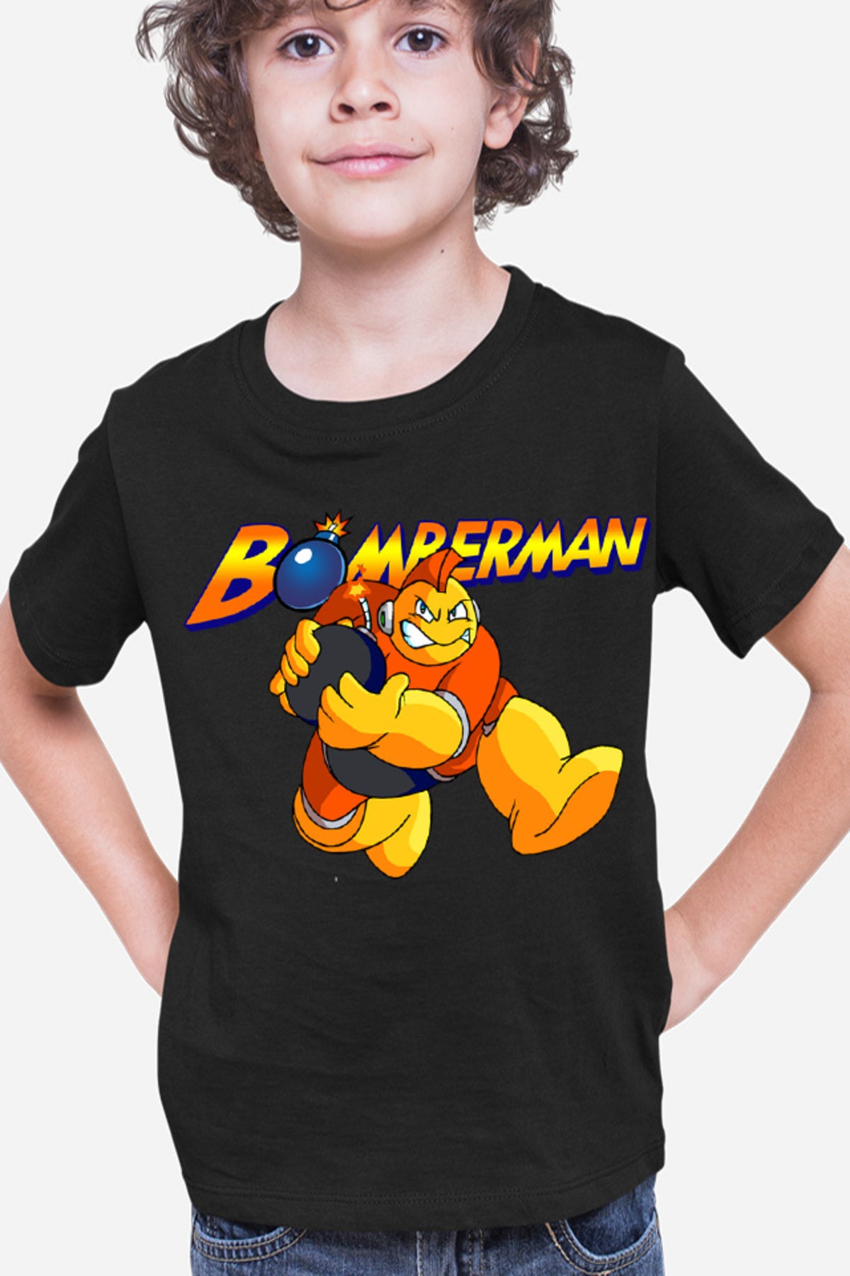 Tricou copii Bomberman Run Bomb Logo Action