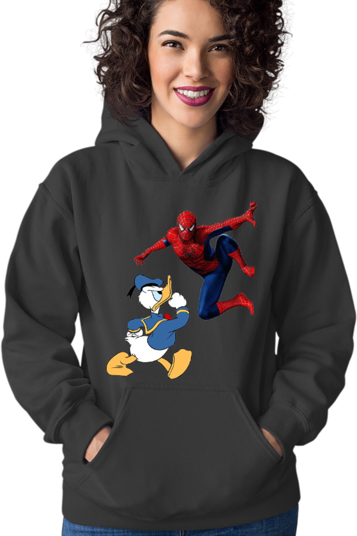 Hanorac dama Donald Duck Spiderman Web Marvel DC Disney Angry