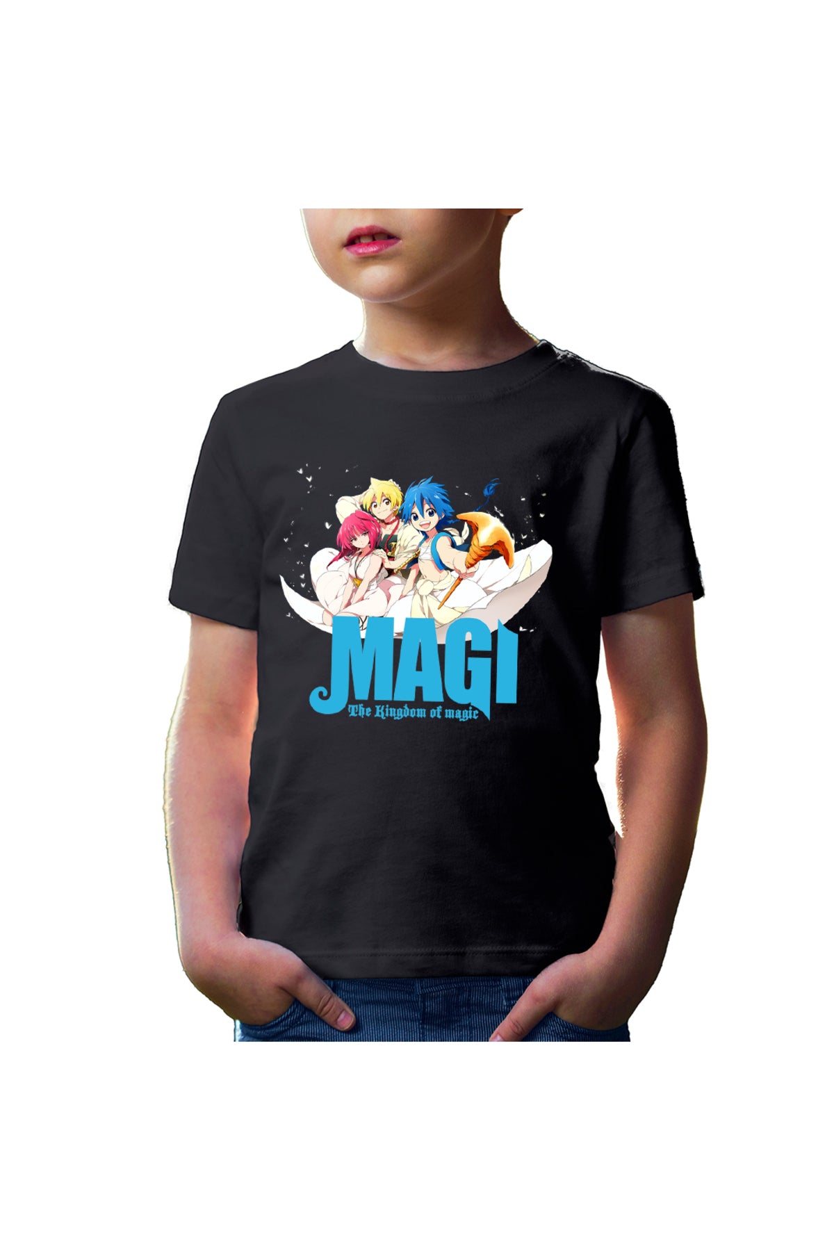 Tricou copii Magi The Labyrinth of Magic Protagonists Group Flying Carpet