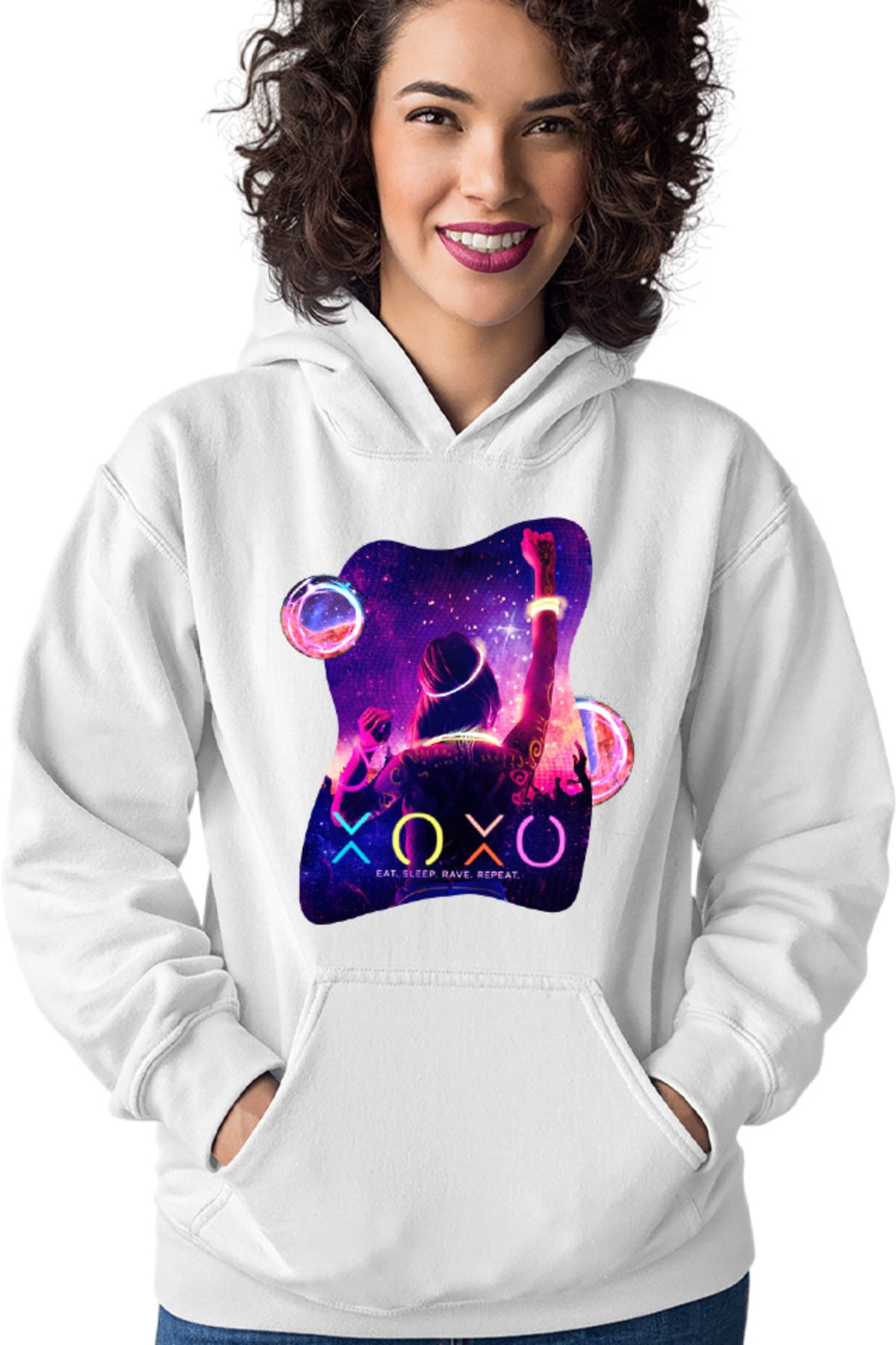 Hanorac dama XOXO Dance Neon Party Colorful Teens Movie