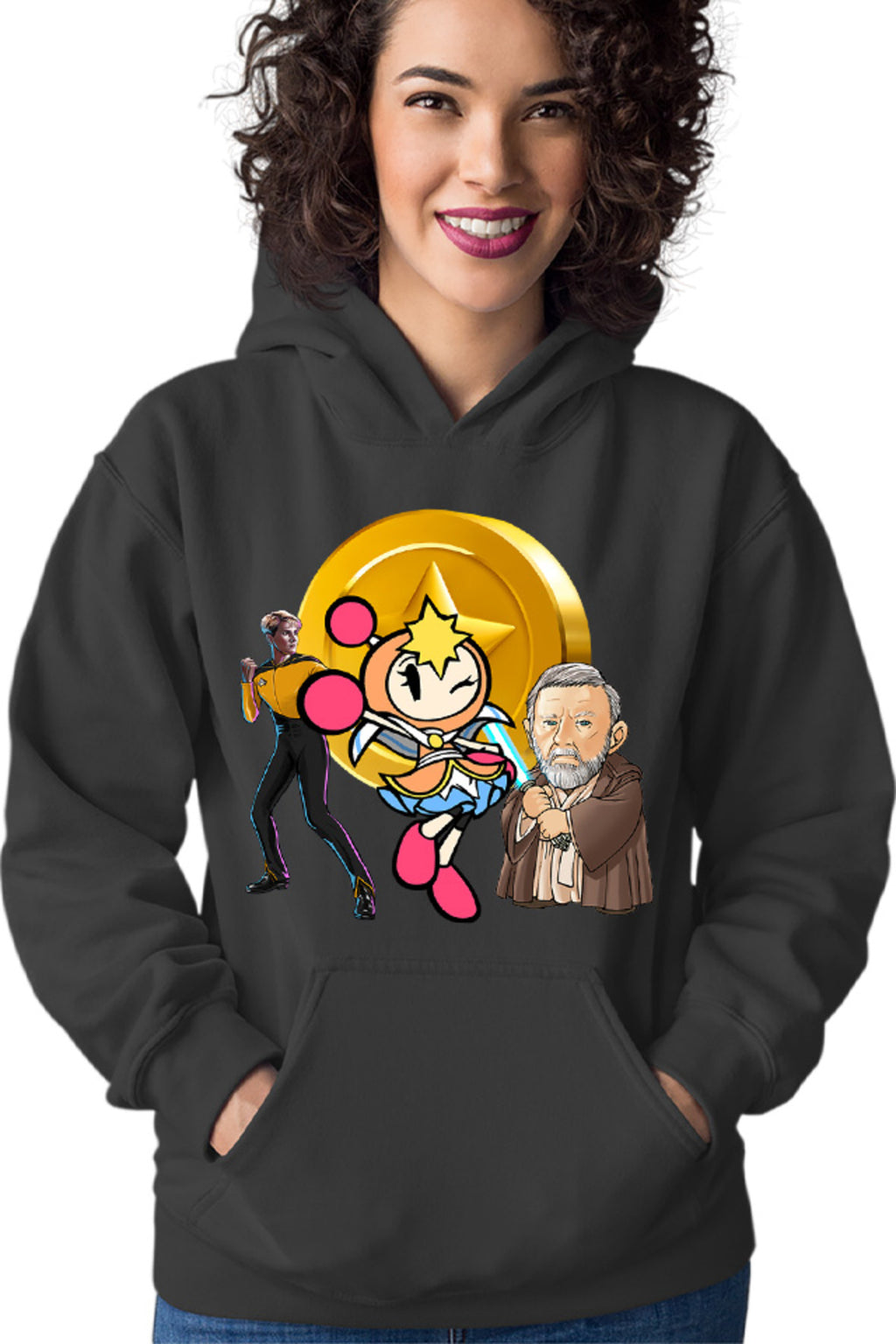 Hanorac dama Bomberman Obi Kenobi Star Trek Gold