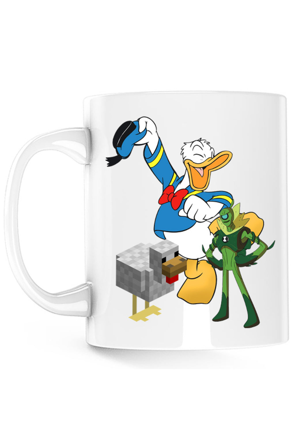 Cana Donald Duck Minecraft Chicken Ben10 Alien Watch Pixel, alba, 330 ml