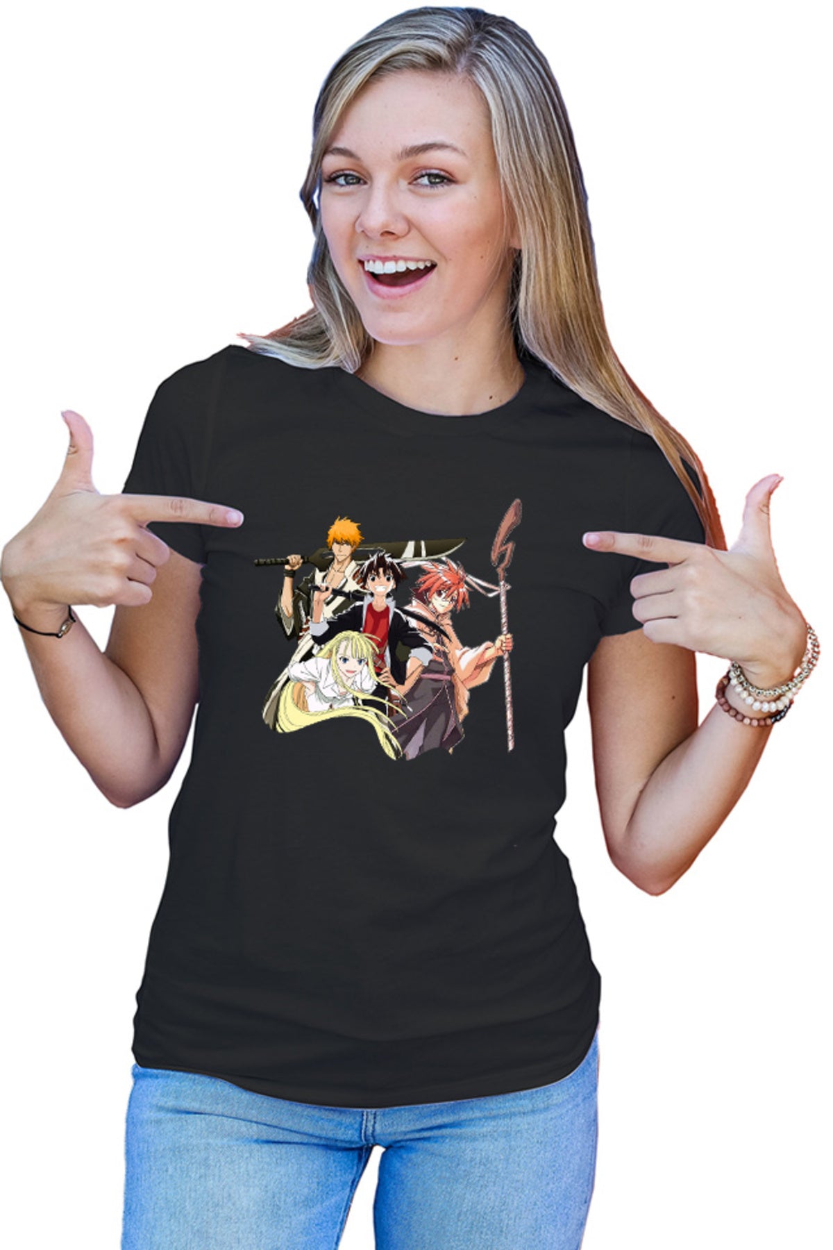 Tricou dama UQ Holder Touta McDowell Negi Ichigo Bleach