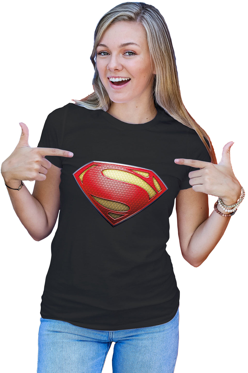 Tricou dama Superman Logo Desene Animate Redson Marvel