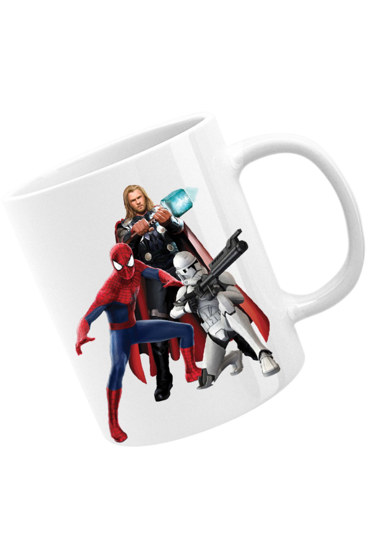 Cana Star Wars Spiderman Thor Marvel Clone Trooper, alba, 330 ml