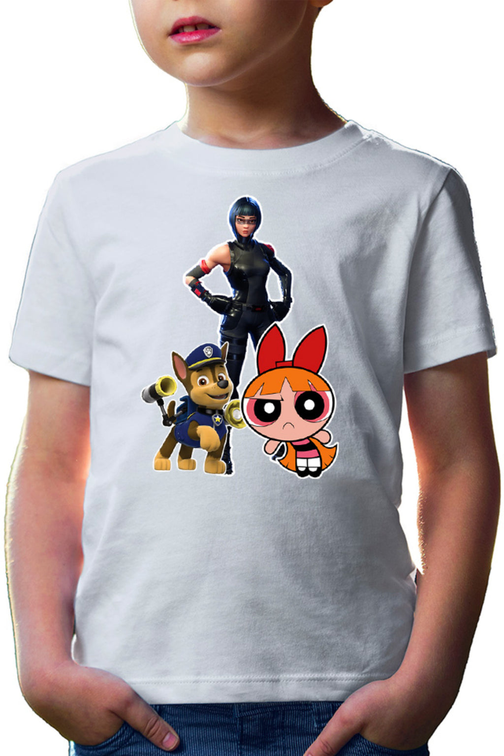 Tricou copii Fortnite Panter Cat Costume Skin Powerpuff Girls