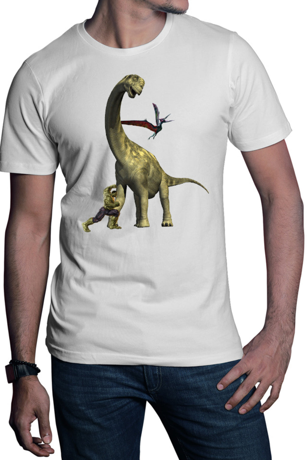 Tricou barbati Jurassic Park Triceratops Huge Neck Grass Eater Hulk