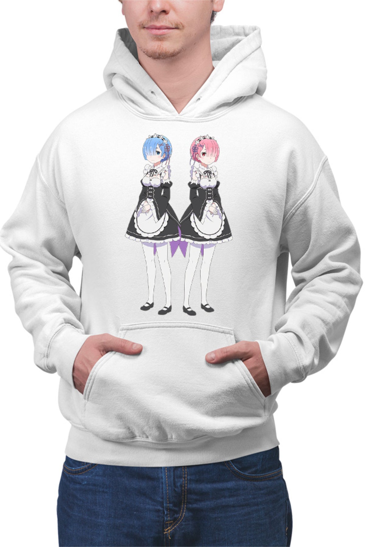 Hanorac barbati Re Zero REM RAM Demon Siblings Horns Power Tribe