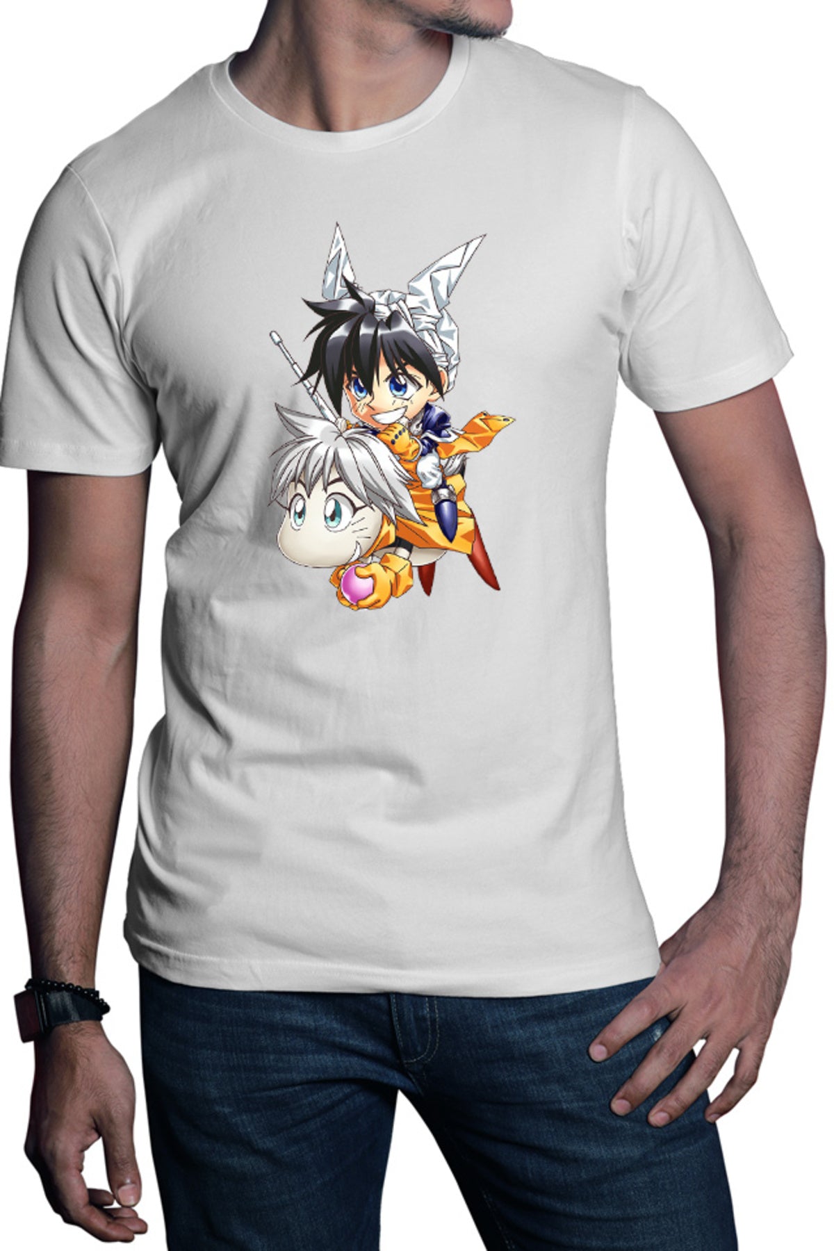Tricou barbati Hoshin Engi Taikoubou Sibuxiang Chibi Fly Rod Otaku Naruto