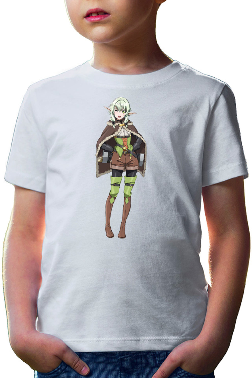 Tricou copii Goblin Slayer Elf Forest Helper Magic Healer Fantasy Anime