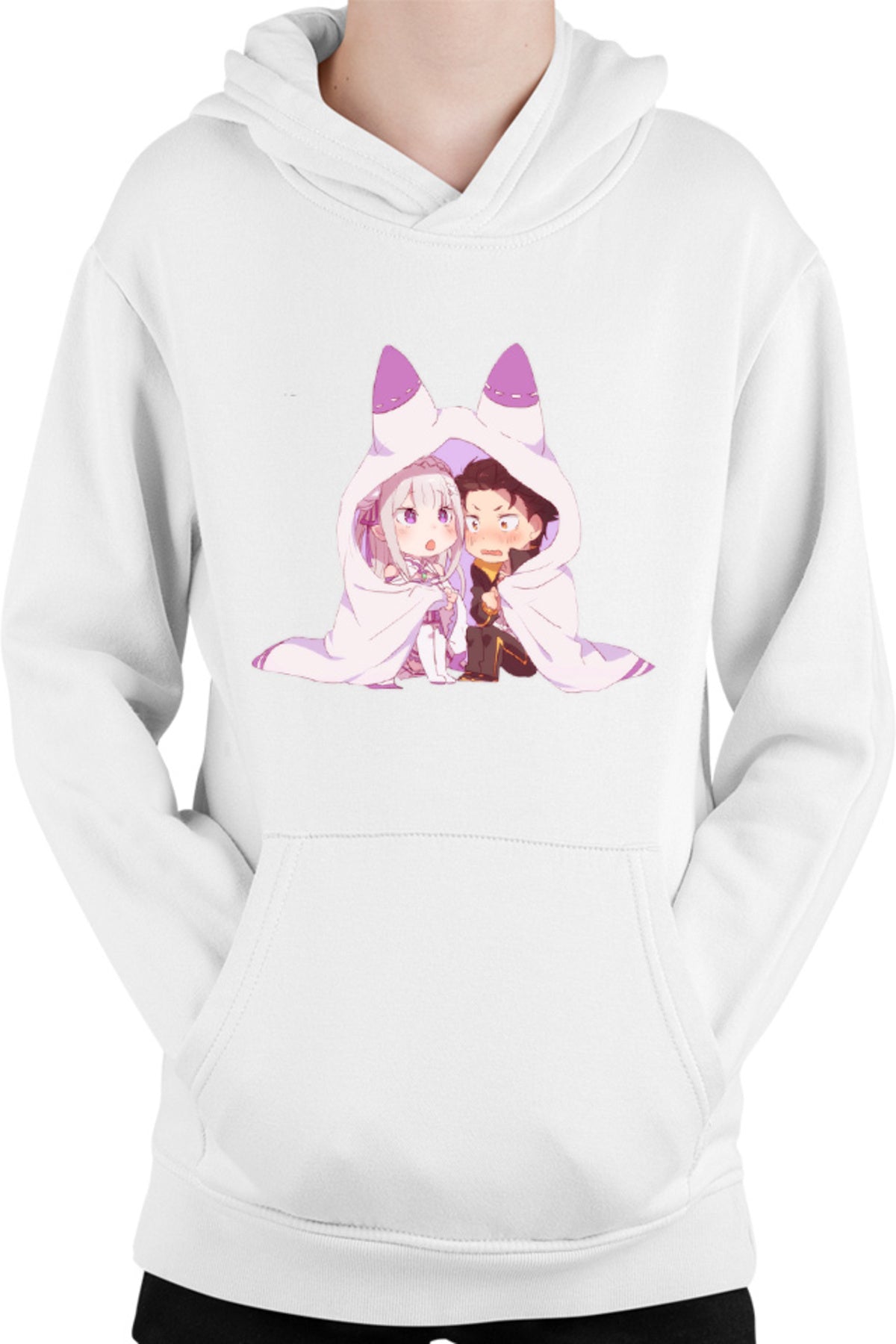 Hanorac copii Re Zero Subaru Emilia Best Waifu Magic Another World