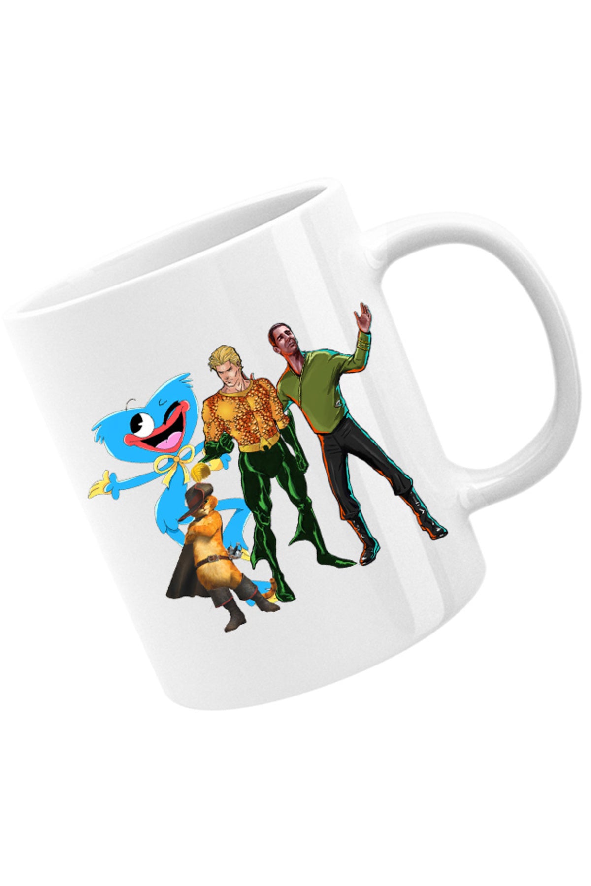 Cana Aquaman Huggy Wuggy Puss in the Boots Shrek Star Trek Crew, alba, 330 ml