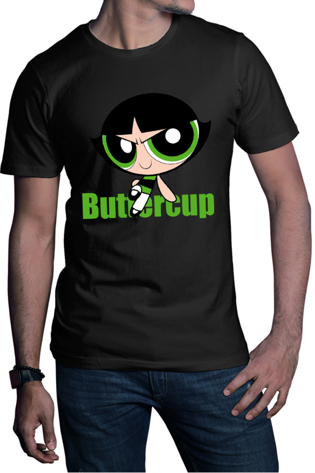 Tricou barbati The Powerpuff Girls Buttercup Tomboy Strong