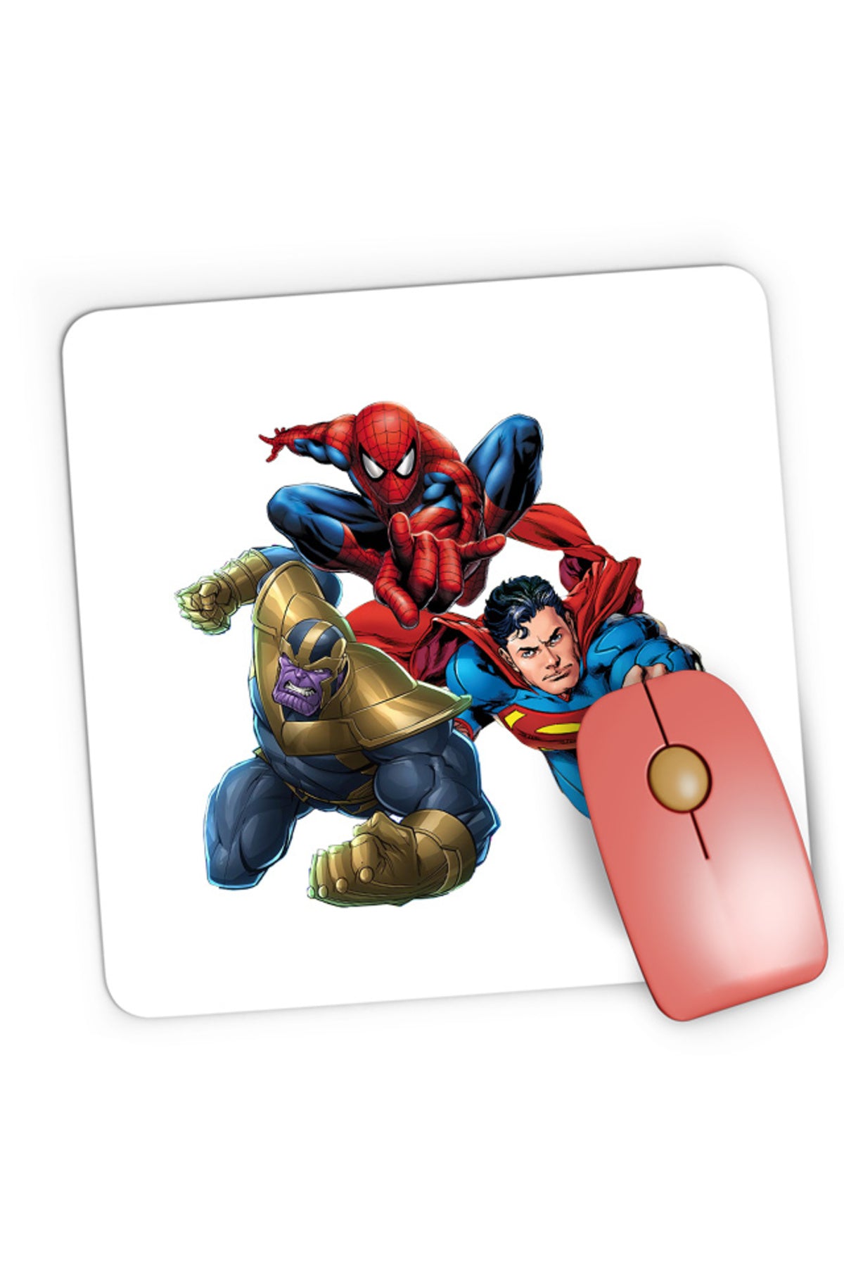 Mousepad Gaming Thanos Superman Spiderman Hero Gems Avangers, 21x19 cm