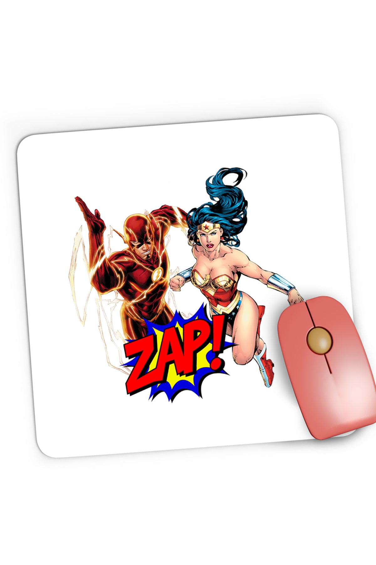 Mousepad Gaming The Flash Wonder Woman Girl Power, 21x19 cm