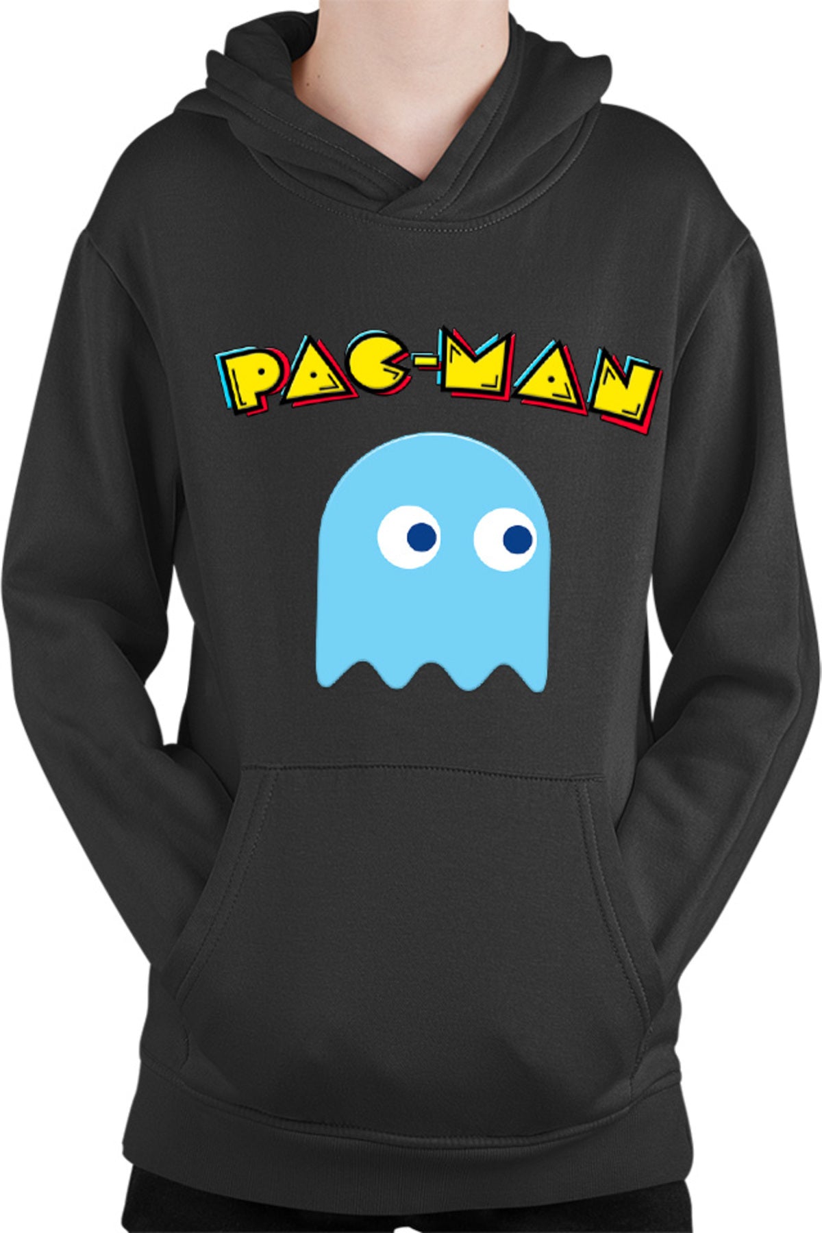 Hanorac copii Pac Man Blue Ghost Monster Logo