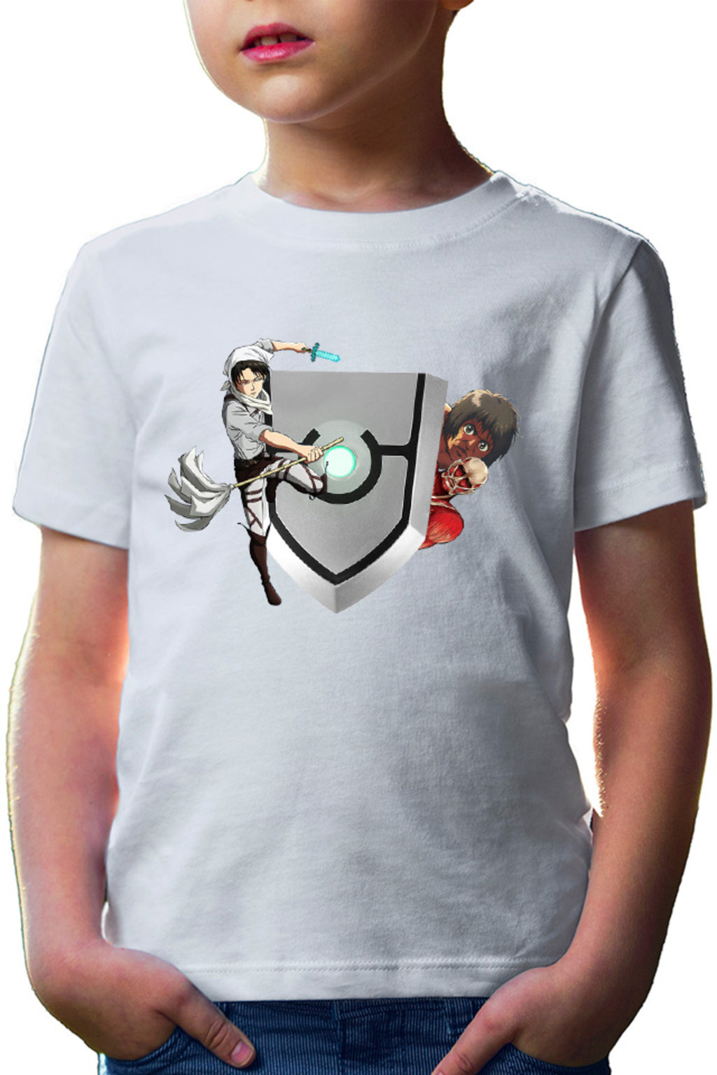 Tricou copii Rising of the Shield Hero Levi Attack on Titan Collosal Clean Naofumi