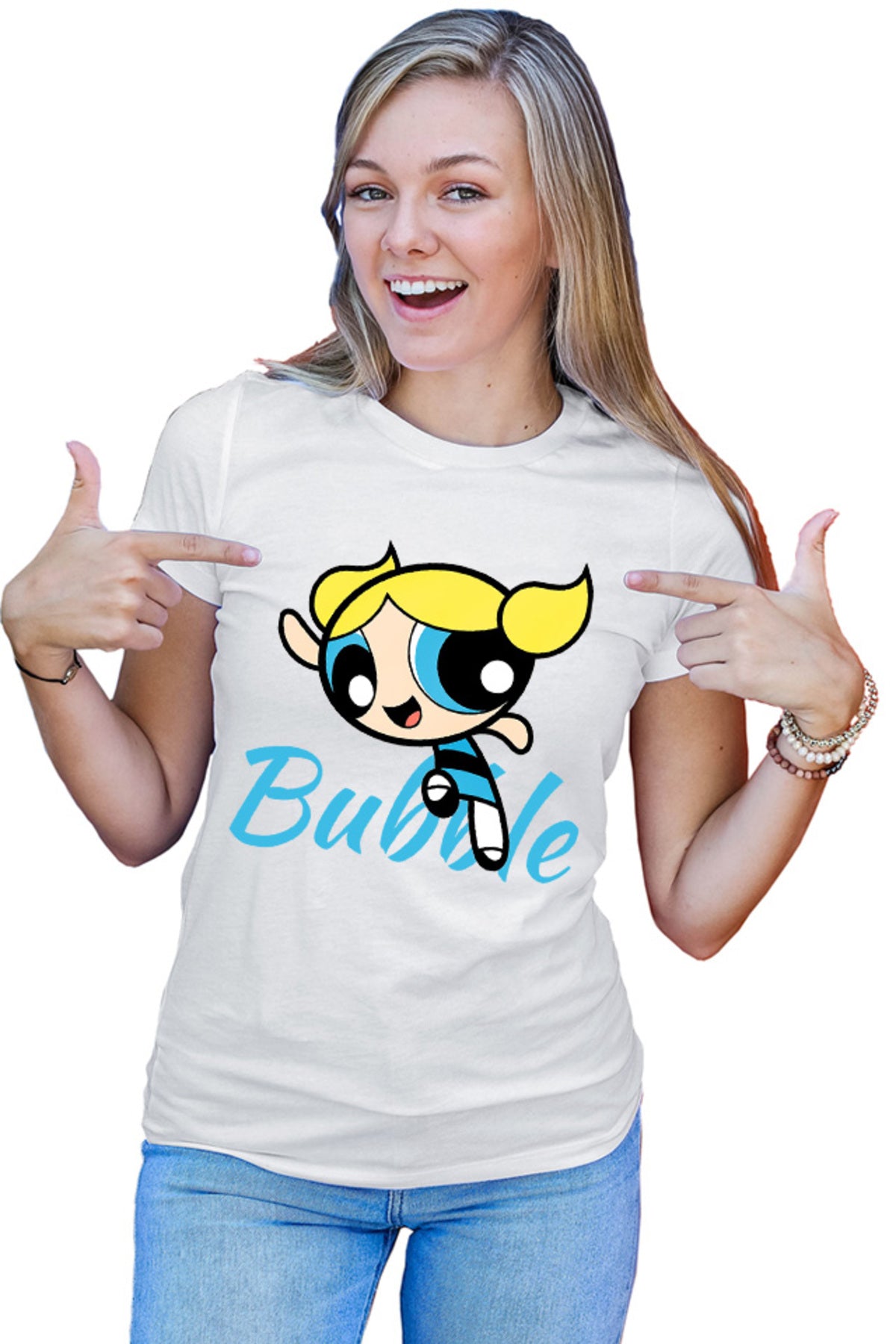 Tricou dama The Powerpuff Girls Bubble Sweet