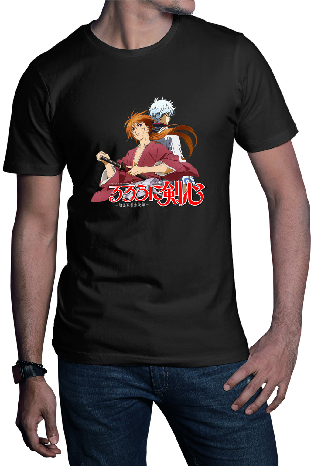 Tricou barbati Rurouni Kenshin Gintoki Kenshin Back