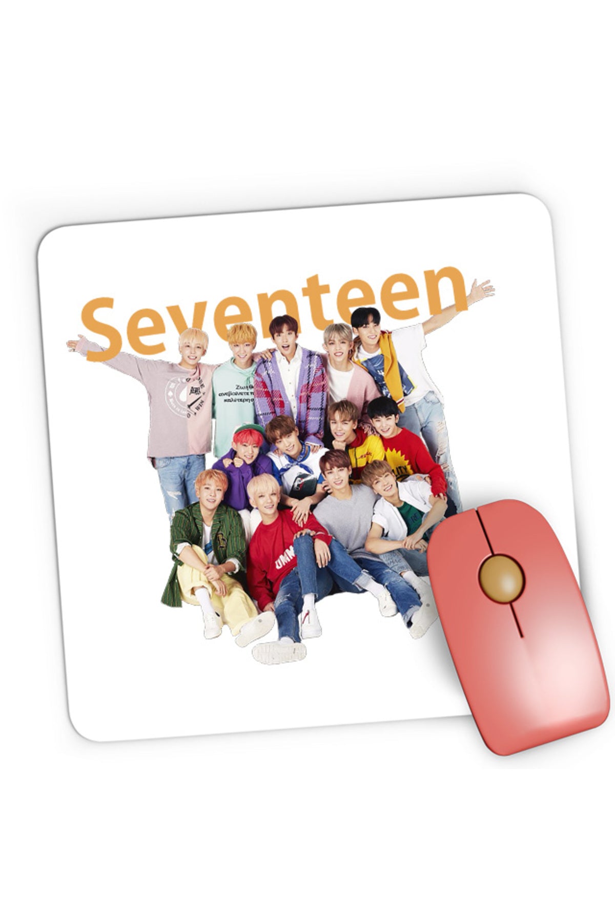 Mousepad Gaming Seventeen Group Members Fan Page Boys K-Pop, 21x19 cm