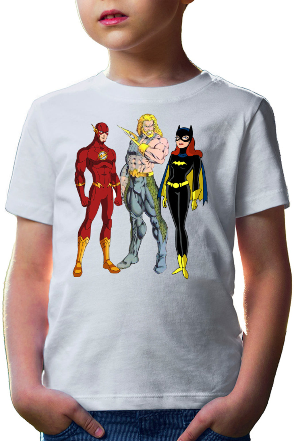 Tricou copii Aquaman Batgirl Flash Comics Cartoons Water Action