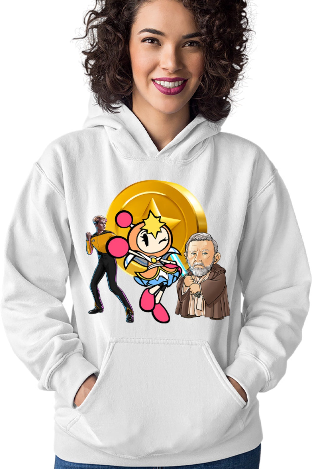 Hanorac dama Bomberman Obi Kenobi Star Trek Gold