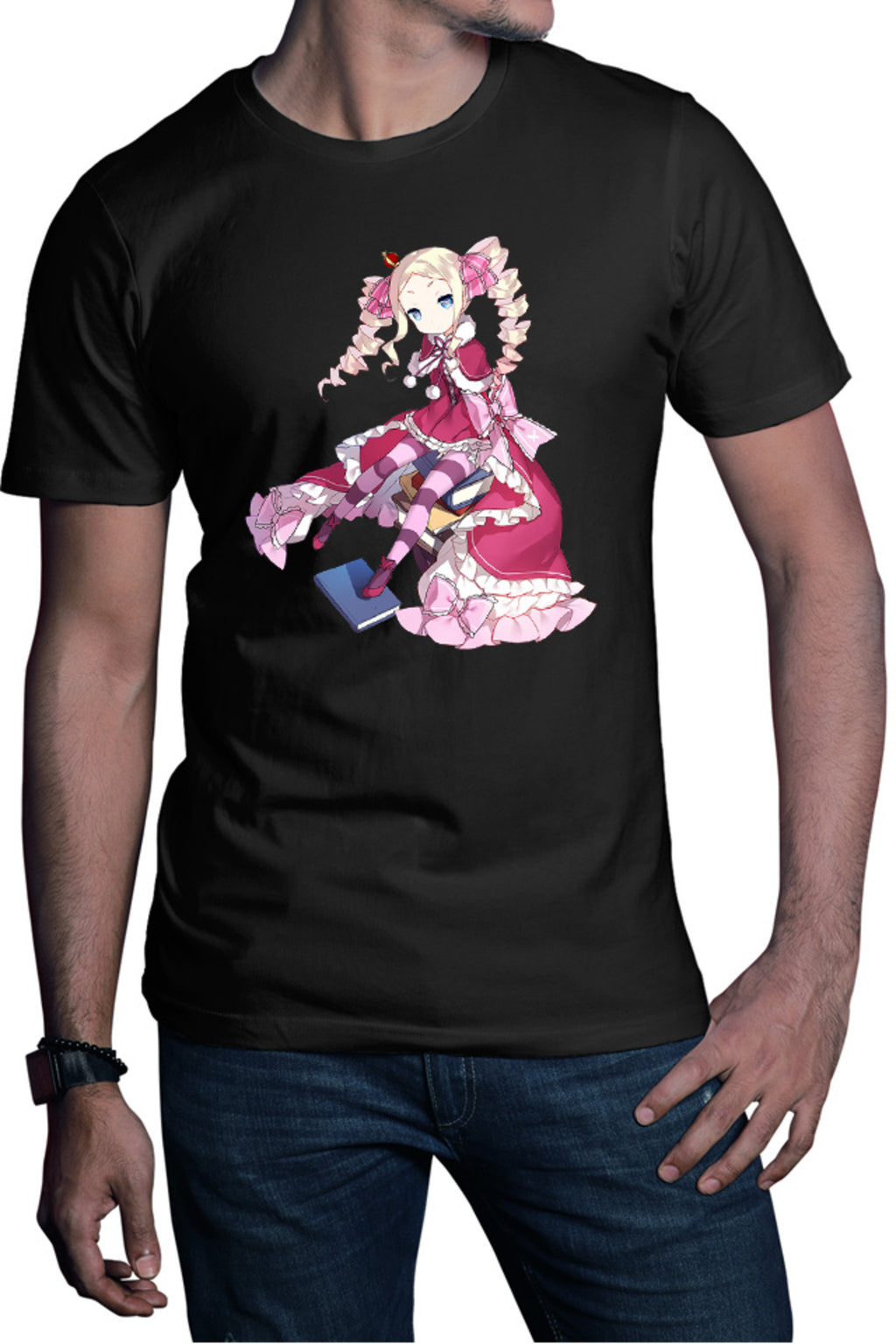 Tricou barbati Re Zero Beatrice Library Book Magic Tsundere Desene