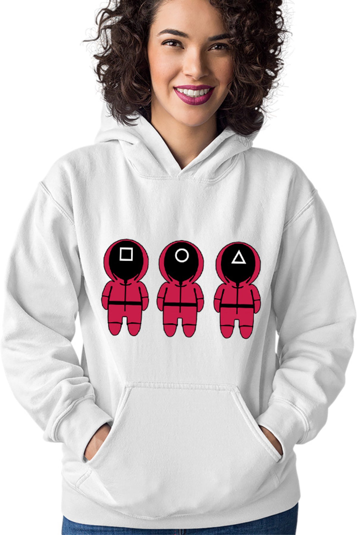 Hanorac dama Squid Game Chibi Concelor Testers Strategy